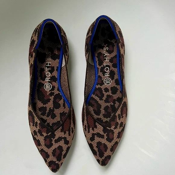 Rothy's Leopard Print Pointed-Toe Flats - Picture 2 of 7